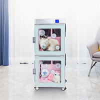 USMILEPET Boîte de séchage pour animaux de compagnie à double couche, armoire de séchage automatique pour animaux de compagnie, boîte de séchage pour chats et souffleur d'eau pour chatons et chiots