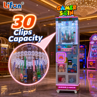 LIFUN Gamer Spin 30 Clips Machine de jeu à monnayeur de type arcade, machine à pinces à prix et distributeur de cadeaux pour enfants en centre commercial