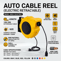 Bondecho HR02-C Einziehbare Verlängerungskabelrolle AC 110V-240V PVC-Isolierung Reiner Kupferkern Mehrere Längenoptionen Mehrfachverwendbar für Autos