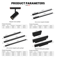 Système d'éclairage sur rail en aluminium OEM classique, moderne, à intensité variable, pour boutique, centre commercial, supermarché, magasin, éclairage sur rail magnétique LED