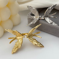 Cincin Wanita Terbaru Model Burung Walet 3D, Dapat Diatur, Minimalis, Temperamen, Serbaguna, dan Menarik