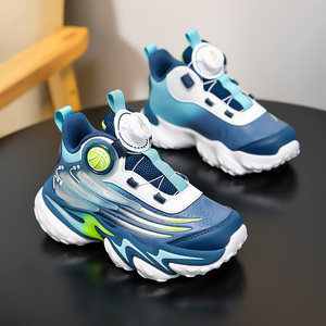 Chaussures de basketball montantes pour enfants 2026 – Baskets à lacets pour garçons, jeunes et grands enfants, avec empeigne en EVA et tissu extensible en maille – Collection Automne - Product Image 4