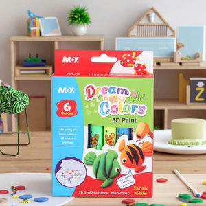 Ensemble de colle de <span class=keywords><strong>peinture</strong></span> <span class=keywords><strong>pour</strong></span> enfants, 6 couleurs, 10.5ml, 3D, bricolage, stylo créatif, t-shirt, pantalon et chaussettes - Product Image 6