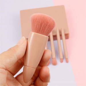 Brocha de Maquillaje Portátil con Espejo, Brocha para Rubor y Polvo, Herramienta de Belleza Suave para Viaje, Brocha Aplicadora de Base y Maquillaje Facial - Product Image 6