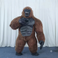 Costume de mascotte de gorille gonflable sur mesure pour adultes, durable, respirant, portable, tenue en peluche amusante pour les événements de carnaval