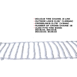 Cadenas de Acero para Neumáticos de Tractor Cortacésped de 20 Pulgadas, Modelo ZY-SC01, Construcción de Acero de Alta Calidad, Venta al Por Mayor - Product Image 2