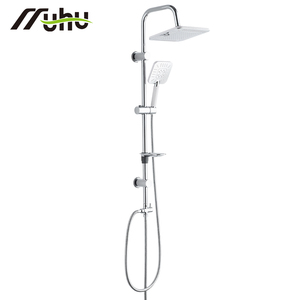 Ensemble de douche sanitaire complet en acier inoxydable, kit de douche à effet pluie pour hôtel et <span class=keywords><strong>appartement</strong></span> avec robinet d'eau chaude et froide - Product Image 3