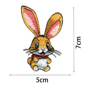 New Embroidery Iron on Cute Lifelike <b>Easter</b> Rabbit Bunny Patch for <b>Bag</b> Clothes Decoration - Product Image 4