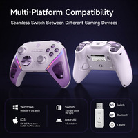 Manette de jeu sans fil D10 BT TMR Stick Joystick compatible avec PC/NS/TV/Téléphone/Steam, taux de polling de 1000 Hz