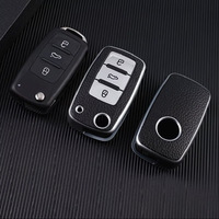 Funda de Lujo para Llaves VW, TPU Suave Premium, Protección Completa de 361 Grados, Resistente a Arañazos, con Anillo para Llaves, para Jetta, Beetle, Golf MK6