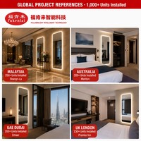 Miroir sur pied Fullkenlight en gros, tactile et à intensité variable, miroir de dressing suspendu, miroir pleine longueur avec éclairage LED