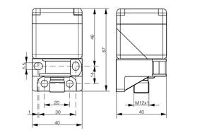 Новый квадратный бесконтактный выключатель DW-AS-60B-C44 эскалатора датчик обнаружения сигнала шага NPN Компенсационная сумма - Product Image 2