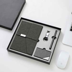 Ensemble de coffrets cadeaux d'entreprise personnalisés des fabricants Carnet de notes promotionnel Ensemble de coffrets cadeaux d'entreprise Porte-clés Porte-cartes Assurance Utilisateurs finaux - Product Image 2
