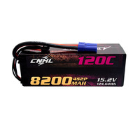 Cnhl Baterai Lipo HVLI, Baterai Lipo 8200Mah 15.2V 4S 120c dengan Colokan EC5 untuk Mobil Balap RC Isi Satu
