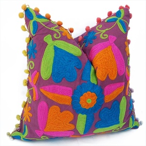 ปลอกหมอนอิงผ้าฝ้ายถักปักลายซูซานี แบรนด์หรู ทำมือ ทรงสี่เหลี่ยม สำหรับหมอนอิงแบบมีซิป เป็นมิตรกับสิ่งแวดล้อม - Product Image 2