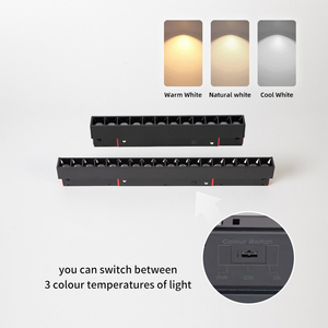 Rail lumineux magnétique LED avec température de couleur CCT réglable, design moderne, interrupteur à cadran dimmable, <span class=keywords><strong>luminaire</strong></span> - Product Image 2