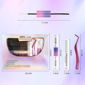 Extensions <span class=keywords><strong>de</strong></span> <span class=keywords><strong>cils</strong></span> naturels épaissis DIY pour le commerce international, faux <span class=keywords><strong>cils</strong></span> en sections, bouquets individuels pour mariages, 30-40 pièces - Product Image 4
