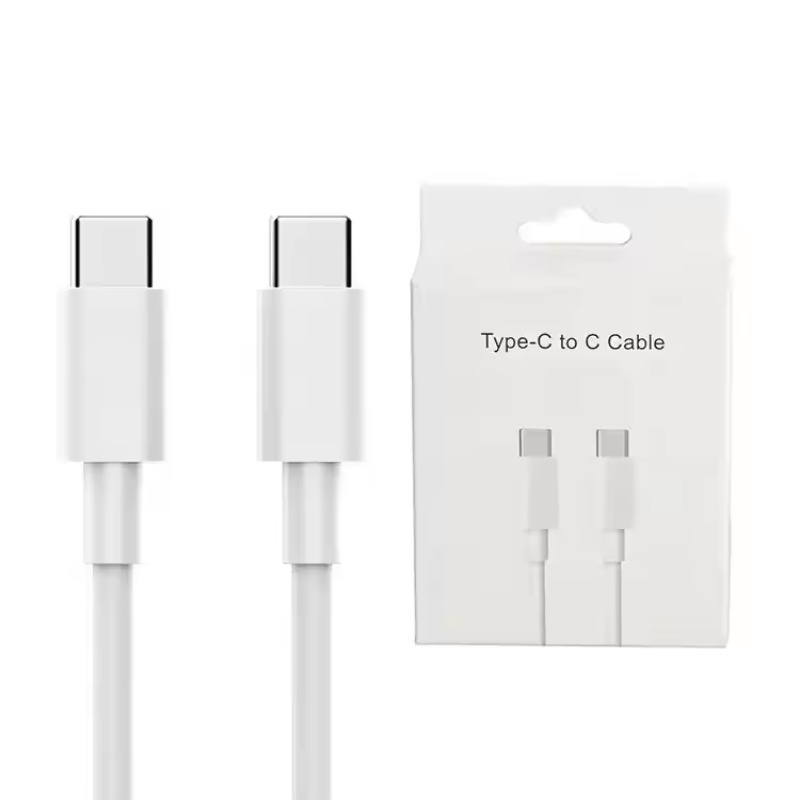 white c-c cable with box