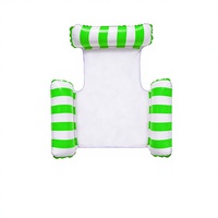 Hamac aquatique gonflable à 3 tubes rayé pour piscine, chaise longue de piscine