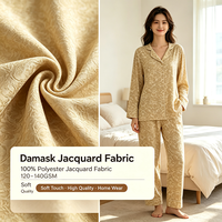 Tissu Jacquard 100% Polyester Doux, Respirant et Agréable pour la Peau, Vente en Gros Usine pour Vêtements de Nuit, Pyjamas et Tenues Décontractées