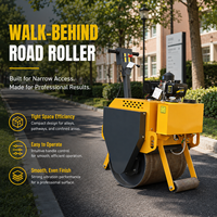 Compacteur à tambour unique pour le compactage du sol des allées de jardin, des fondations et des chantiers de construction – Rouleau compresseur autoporté