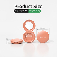 Conteneur compact de fard à joues en métal imprimé personnalisé, boîte de palette d'ombres à paupières vide petit
