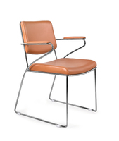 Chaise de bureau pivotante industrielle en PU avec base en fer