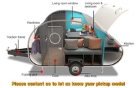 Wecare Petite Caravane Goutte d'Eau pour Camping et Voyages