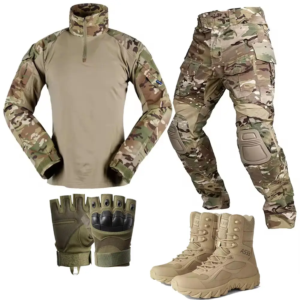 One-Stop Leverancier Tactische En Persoonlijke Verdedigingsuitrusting Combat Hiking Tactische Laarzen Handschoenen G3 Kleding Uniform