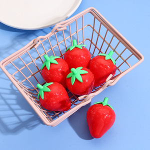 Sacapuntas de plástico con diseño de fresa para estudiantes, sacapuntas manual de un solo orificio, bonito y de alta calidad, para lápices de carbón - Product Image 5