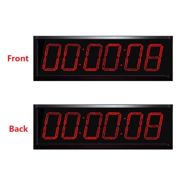 ZX-timer Large Screen 5-10 Inch Double Faced Display LED Programmable Multifunction Digital Countdown Clock Timer for Marathon