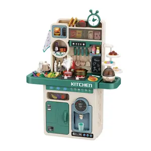 EPT Toys-juego de cocina para niños y niñas, set de juguetes musicales con función de pulverización, iluminación feliz, 93 piezas