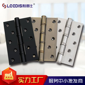 Stainless Steel Door Hinges 4 Inch 180 Degree Opening Minimalist Design For Wooden Interior Doors Furniture Hardware - Product Image 2