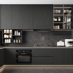 Custom High-End Modular Kitchen <b>Cabinets</b> Solid Wood Doors Western-Style Kitchen Island Quartz Countertops Eco-Friendly - Product Image 4