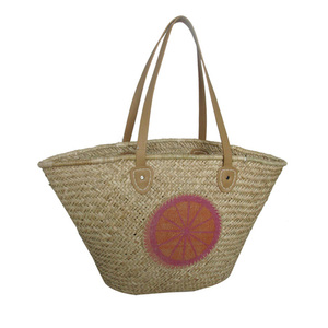 <span class=keywords><strong>Bolso</strong></span> de paja tejido para mujer, bolsa de paja tejida a mano, colorida e informal, para playa, para verano - Product Image 2