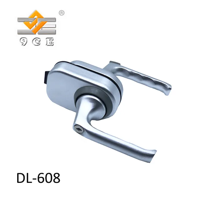 Glass Door Lock Latches Aluminum Frame Swing Glass Door Patch Fitting Locks With Cylinder And Handles