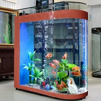 Aquarium intelligent en acrylique super blanc, personnalisé, grand salon, bureau, filtre de fond de réservoir de poissons, t écologique