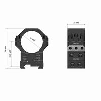 Anneaux de montage pour lunette Spina Optics en alliage d'aluminium 30 mm, hauteur réglable, haute résistance, pour la chasse