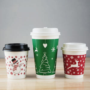 Gobelet à café en papier à double paroi biodégradable et renouvelable avec couvercles, logo personnalisé, 6 oz, 8 oz, 12 oz, 16 oz - Product Image 6