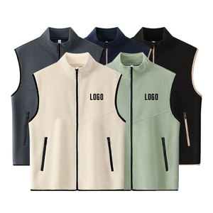 <span class=keywords><strong>Gilet</strong></span> polaire sans manches pour homme, coupe ajustée, avec logo personnalisé, fermeture éclair intégrale, idéal pour la chasse et les activités de plein air - Product Image 1
