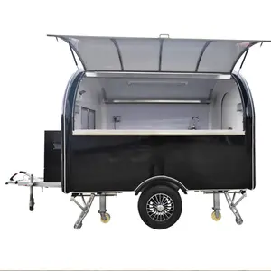 Street Sale Chicken Rotis serie Catering Trailer Kommerzieller Kaffee Truck Snack Food Trailer mit Grill