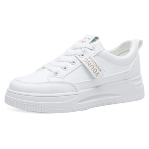 Meilleur Prix Chaussures Décontractées Polyvalentes pour Femmes, Baskets Blanches en Caoutchouc Résistant à Faible MOQ, Chaussures Scolaires <span class=keywords><strong>Femme</strong></span> - Product Image 1