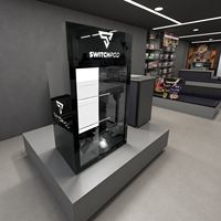 Vitrine d'exposition en acrylique personnalisée Ray Custom 3-Trie RGB LED, présentoir en acrylique, présentoir pour boutique de tabac, étagère d'exposition en acrylique