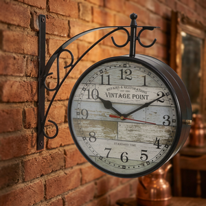 <b>Old</b> World Charm Dual-Sided Vintage Wall <b>Clock</b> Double-Sided Antique Wall <b>Clock</b> a Timeless Classic - Product Image 6