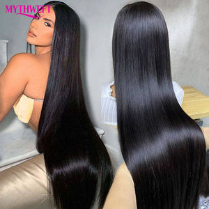 13x6 Toptan Yapıştırıcısız Full HD Dantel Ön Peruk Bakire Hint Saç Perukları Ham Kütikül Hizalı Bakire İnsan Saçı Perukları - Product Image 2