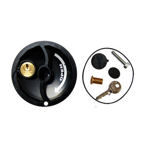 Bouton de déverrouillage Faac 729014 pour opérateurs de portes de garage et de remises, design industriel en plastique avec clé et capuchon - Product Image 1