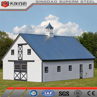 Bâtiment préfabriqué de style ranch à faible coût, maisons à ossature en acier, structure en acier stable pour chevaux, écurie pour chevaux