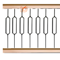 Escaliers en fer forgé noir mat personnalisé de haute qualité en gros broche pour rampe d'escalier intérieur