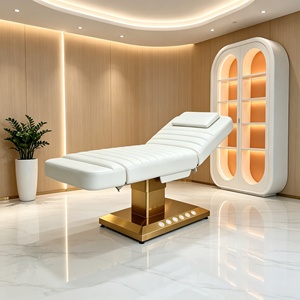 Cama de Belleza Eléctrica de 3 Motores, Reclinable de Cuero Premium para Tratamientos Faciales, Respaldo Ajustable en Altura, Cama para Pestañas con Función de Calefacción - Product Image 3