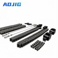 Kit de serrage à chaîne pour fixation de bride de valve, support en acier allié à rainure en T pour opérations de fraisage CNC de précision